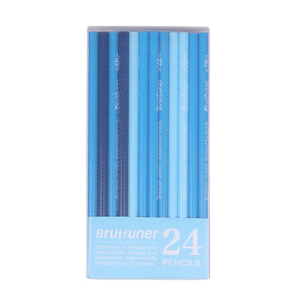 24pcs Sketch And Drawing Pencil Set B 2B 3B 4B 5B 10B HB 2H Art Sketching Drawing Kit Charcoal Pencils Art Supplies: Default Title