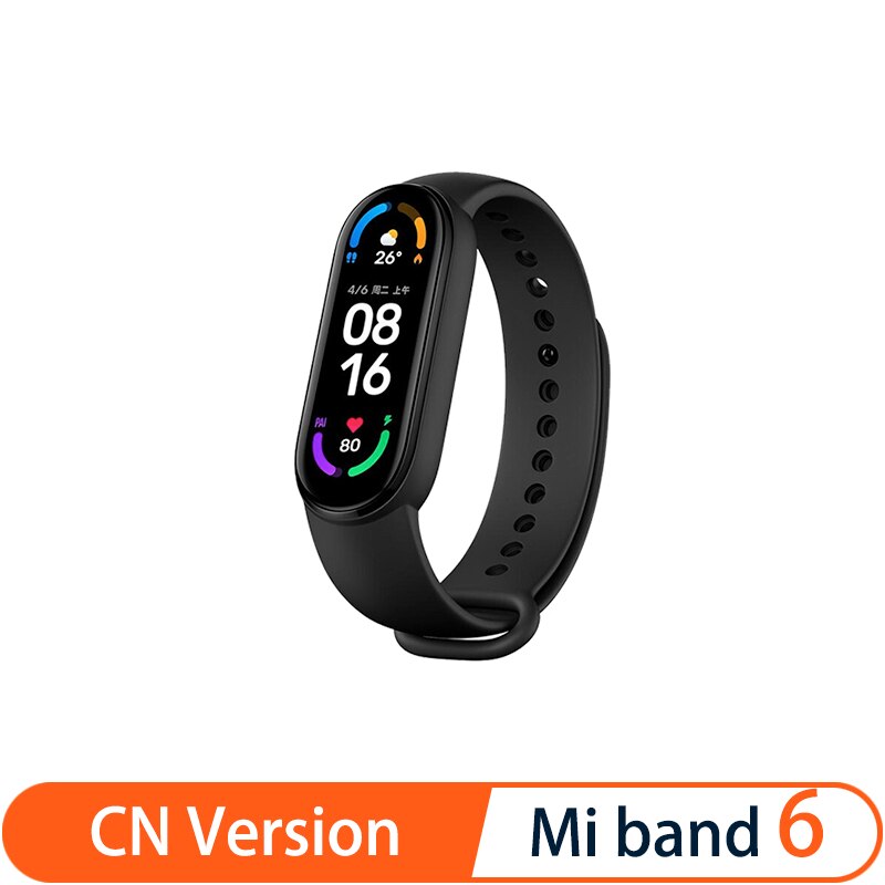 Xiaomi Mi Band 6 Smart Bracelet 5 Color AMOLED Screen Miband 6 Blood Oxygen Fitness Traker Bluetooth Waterproof Smart Band: CN Version