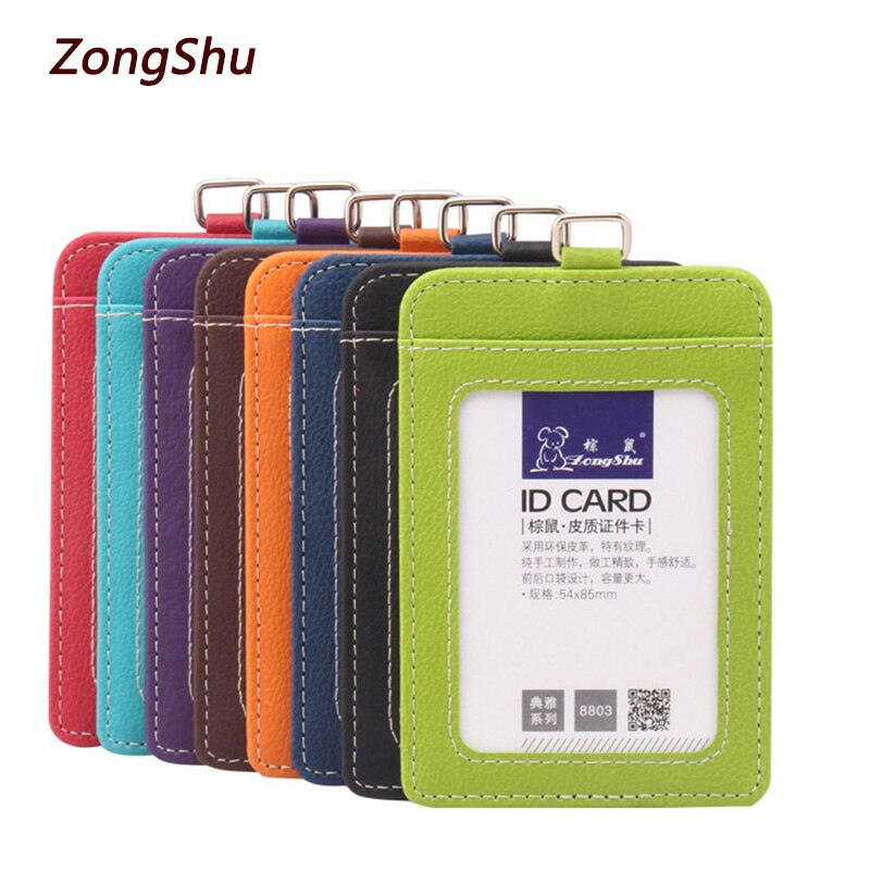 mode ID Houders Bank Credit Card Holder Unisex PU Lederen card case business Werken Id Badge covers zonder lanyard