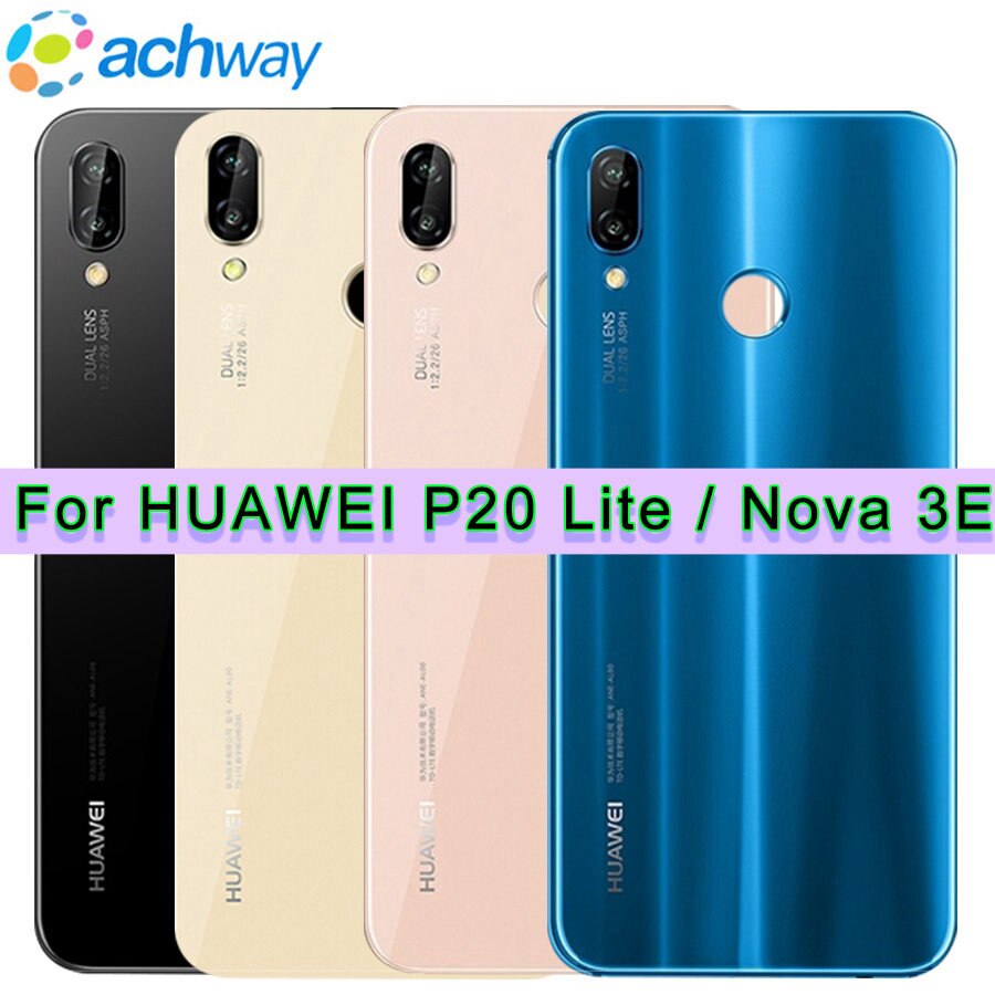 for Huawei P20 Lite Back Glass Battery Cover With Camera Lens for Huawei P20 Lite Battery Cover Nova 3e Rear Door Housing Case