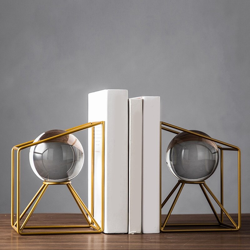 Eenvoudige Crystal Ball Boek Door Boek Stand, Transparant Glas Art Decoratie, Kantoor Decoratie Boekensteun