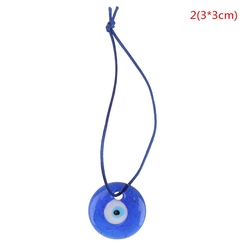 Lucky Multiple Sizes Turkish Greek Evil Blue Eye Charm Pendant Blue Lamp Work Glass Car Home Amulet Kabbalah: A2