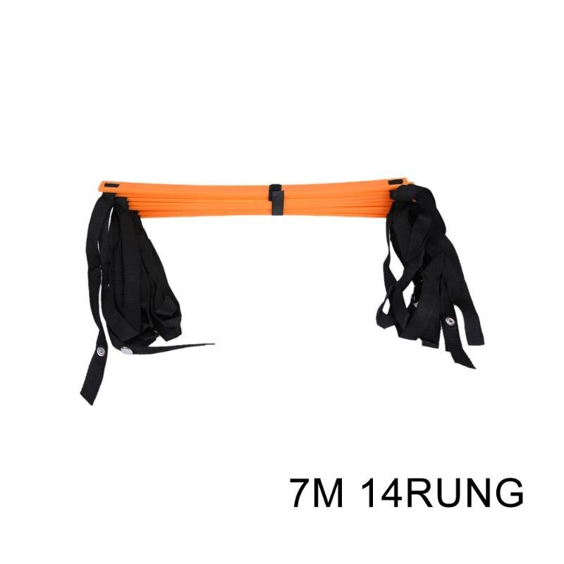 4/6/7/9/12/14 Rung Nylon Straps Agility Training Ladders Soccer Football Speed Ladder Training Stairs Fitness Equipment: orange 14Rung