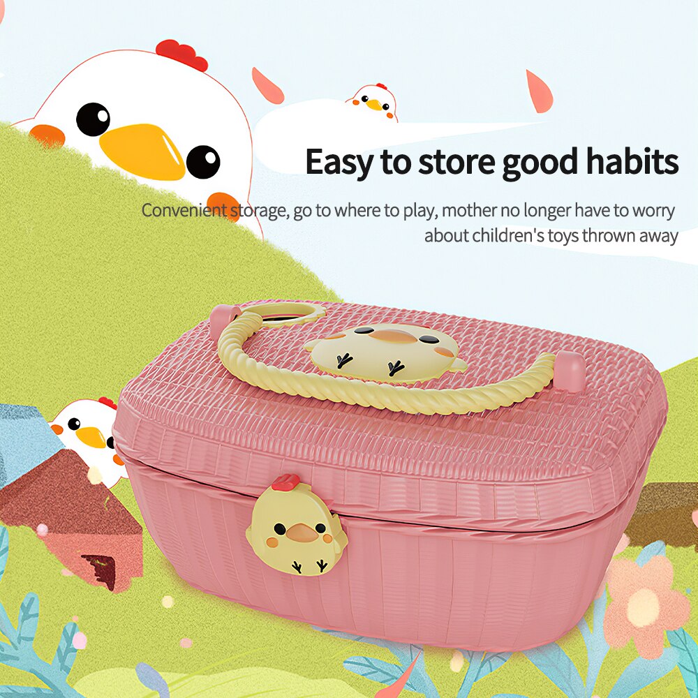 Kinderen Speelgoed Speelhuis Chick Speelgoed Kit Met Opbergdoos Fun Kip Raising Game Kinderen Interactieve Speelgoed Meisje Speelgoed Tool kit
