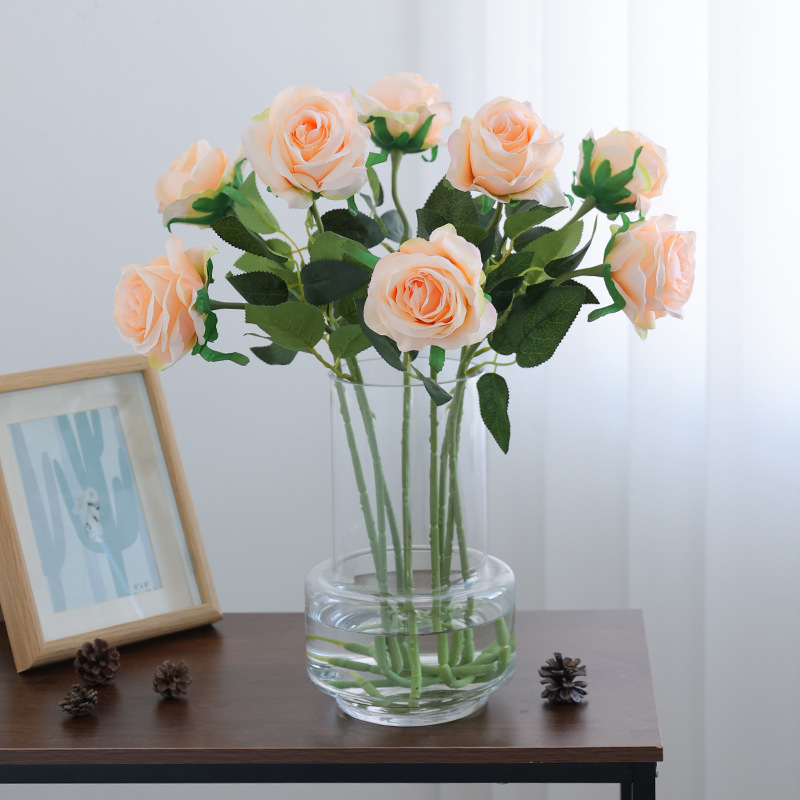 Kunstmatige Rose Takken Zijden Nep Bloemen Bruiloft Fotografie Boeket Thuis Woonkamer Tuin Rood Geel Zwarte Rozen Decoratie