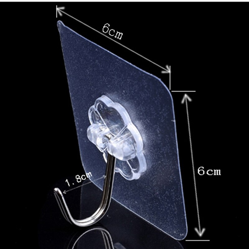 Waterdichte Heavy Duty Muur Hanger Voor Deur Badkamer En Keuken 8 Stks/set Herbruikbare Zelfklevende Haken