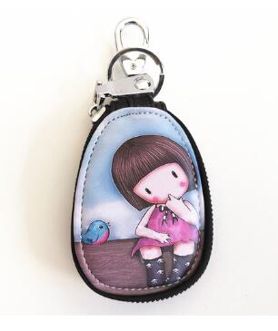 1pc Retail Universal Auto Key Cases Carton Pattern Small Wallets Cars Key Protection Bags Man's and Women's Beautiful Holders: 0010