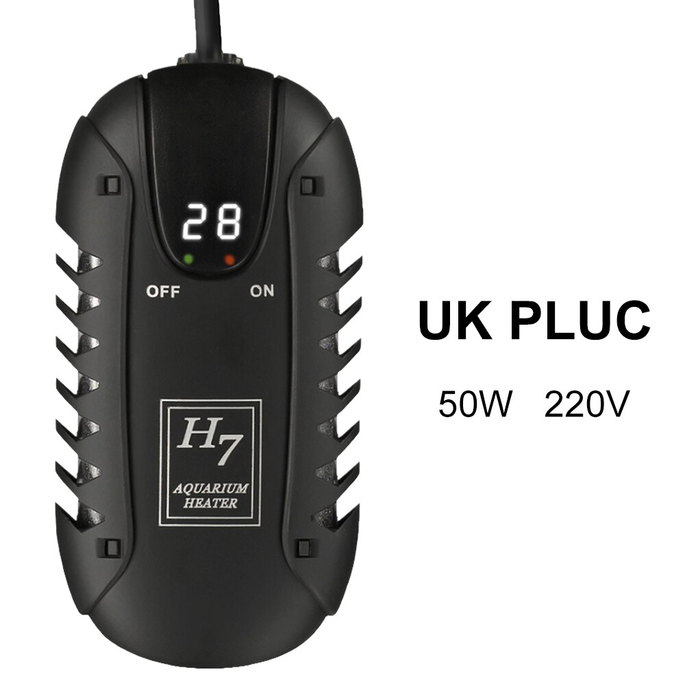 Mini Aquarium Submersible Fish Tank Heater Constant Temperature Heater Rod Automatic Power Saving Heaters For Fish Tank EU Plug: G236671A