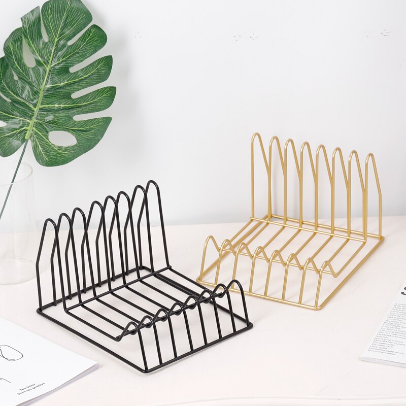 Metallbord oppbevaringskurv elegant nordisk skandinavisk måke skrivebord oppbevaringskurv magasinorganisator bokstøtte hjemmeinnredning