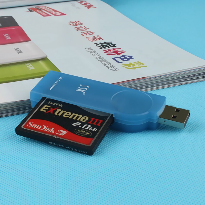 Direct Selling Real Single Usb Pen Drive Cardreader Ssk Usb2.0 High Speed Reader Slr Specific Cf Card Scrs028 Amber