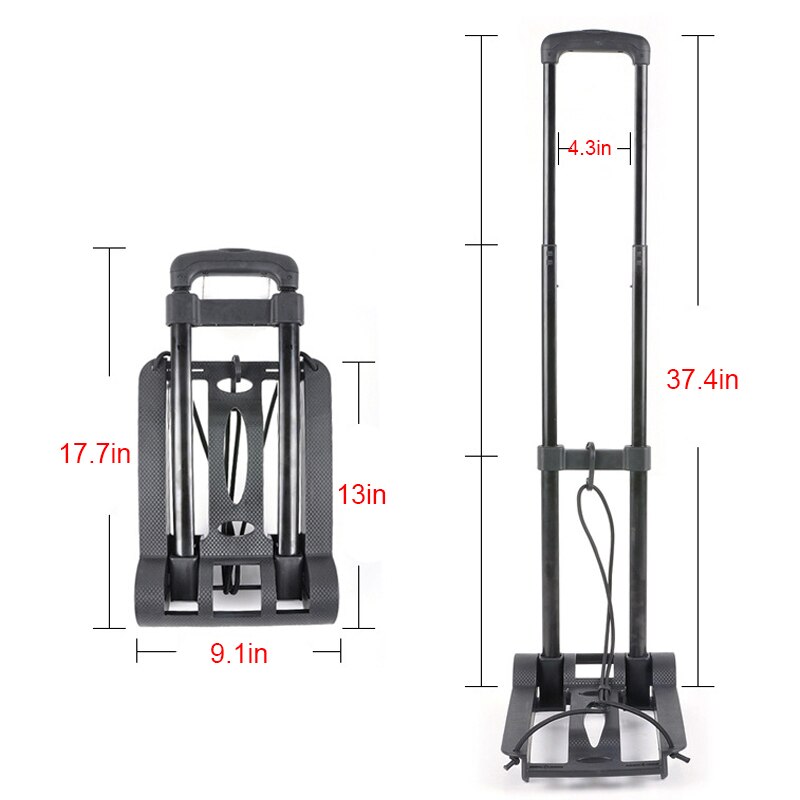 Foldable Sack Truck, 500 Lb, Heavy Duty Luggage Trolley, Utility Dolly Platform Cart With 6 Wheels For Luggage, Car, Home, Travel, Moving Shopping, Office, Purple - View #6