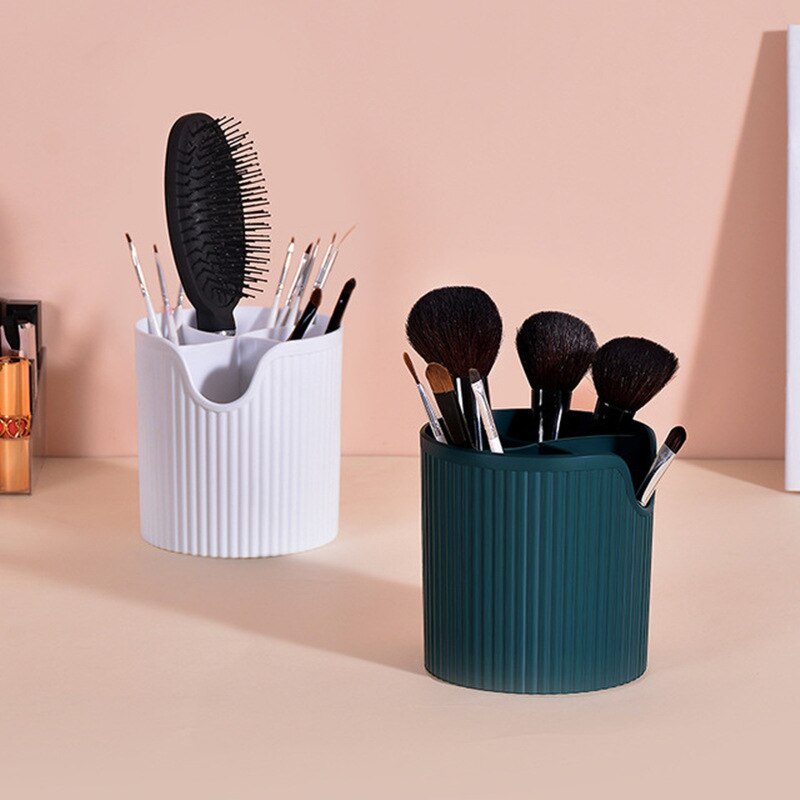 Organizador de maquillaje de estilo minimalista para mujer, caja de soporte para brochas de maquillaje, organizador de escritorio para el hogar, joyería, esmalte de uñas, cajón de maquillaje
