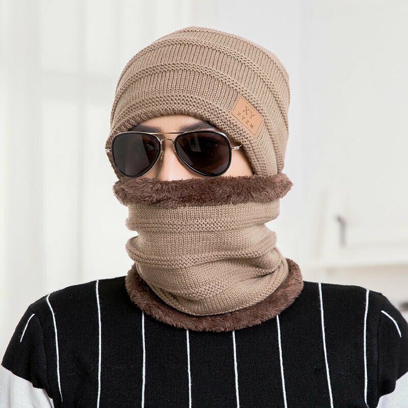 Family Matching Stuff Accessories Parent-child cap Knit Baggy Beanie Winter Hat Ski Slouchy Chic Warm Knitted Cap+Scarf