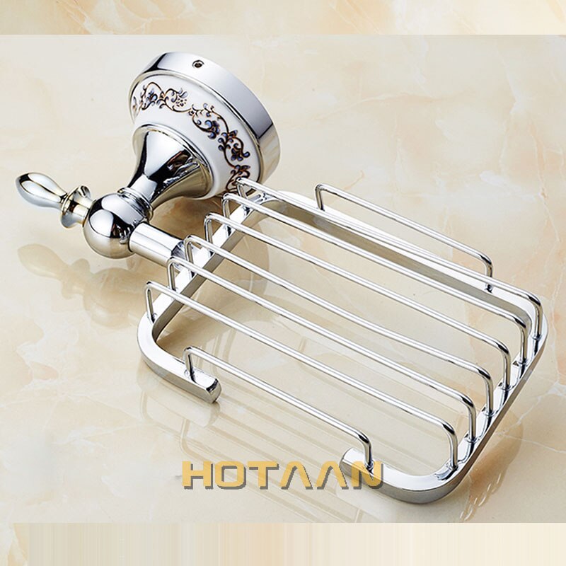 Zeepbakjes Messing Goud Zeep Mand Muur Gemonteerde Keramische Zeep Houder Chrome Badkamer Accessoires Woondecoratie Zeepkist 11890-C