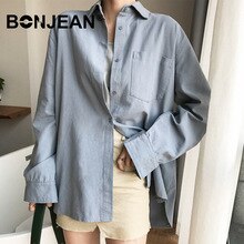 Blusa de algodón para mujer, camisa de verano para Primavera, manga larga, Beige, azul, blusa blanca, Tops casuales, camisa de mujer, ropa de calle Z085