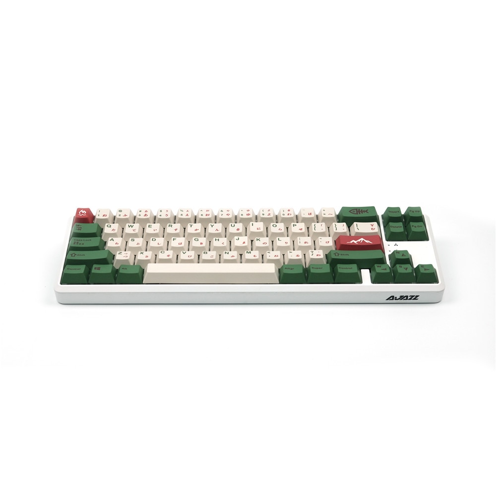 Juego de teclas de acampada, tapa de tecla de perfil de cereza subcama PBT Dye para teclado mecánico MX Switch GH60 GK61 GK64, perfil de cereza, 1 Juego