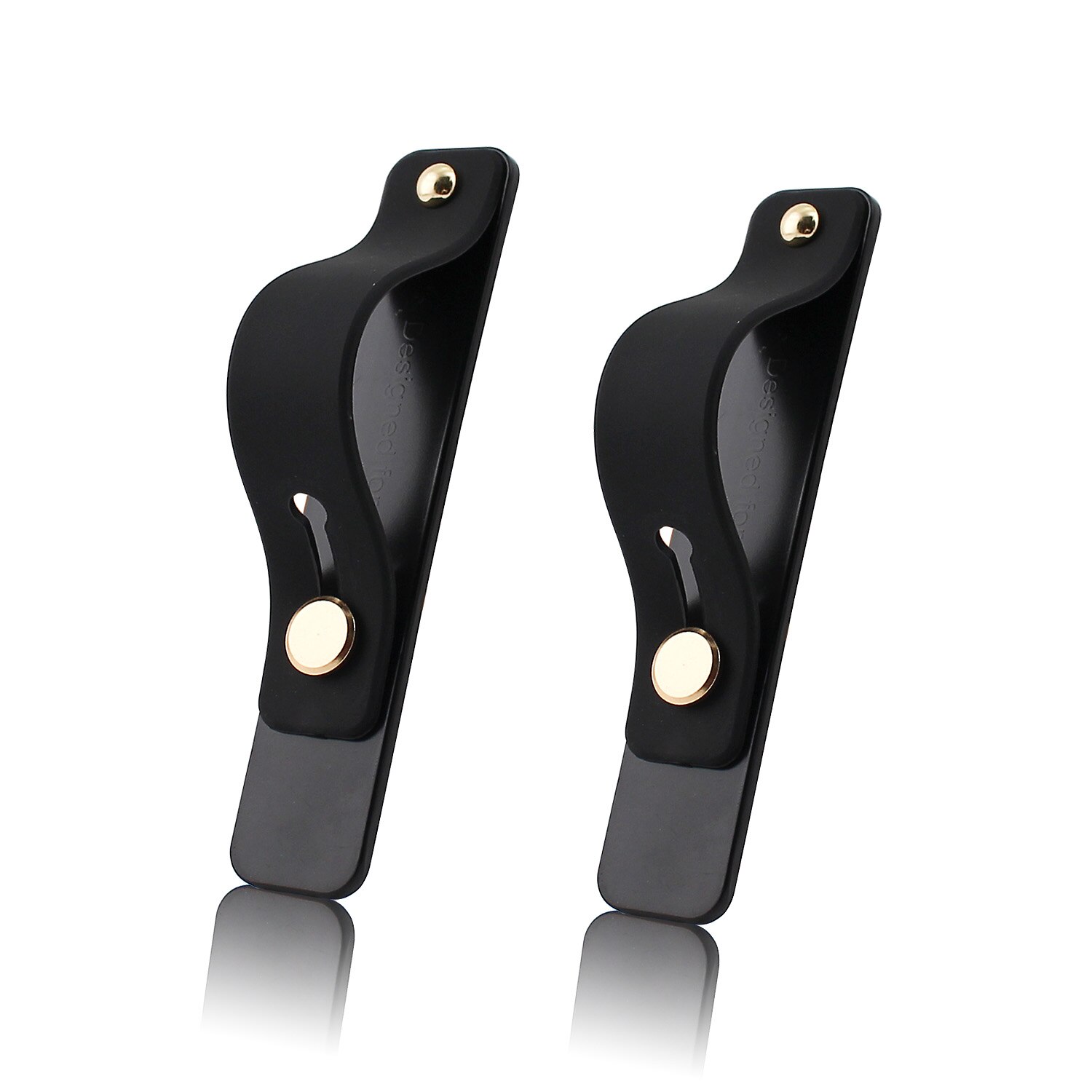 Uniwersalny uchwyt na nadgarstek do telefonu iPhone uchwyt na palec stojak na telefon komórkowy do samsung xiaomi Push back sticked uchwyt gniazda: 2pcs black