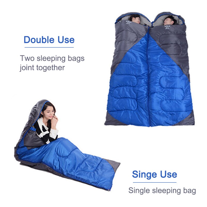 Camping sac de couchage coton adulte léger 4 saisons froid enveloppe sac de couchage sac de couchage pour voyage en plein air randonnée