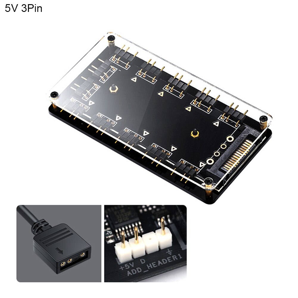 12v 4 pin rgb 5v 3 pin argb rgbw kabel splitter hub case w/ tape & extension cable adapter rgb fan cooler