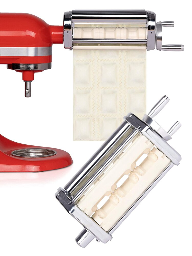 Pasta Maker Stainless Steel Pasta Spaghetti Fettuccine Roller Cutter Stand Mixer Noodle Press Attachment Kitchen Tool