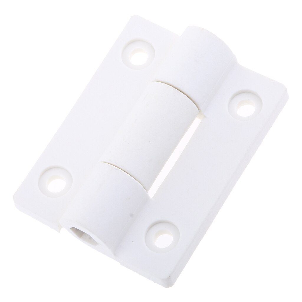 56mm X 43mm White Plastic Reinforced Window Door Cabinet Butt Bearing Hinge