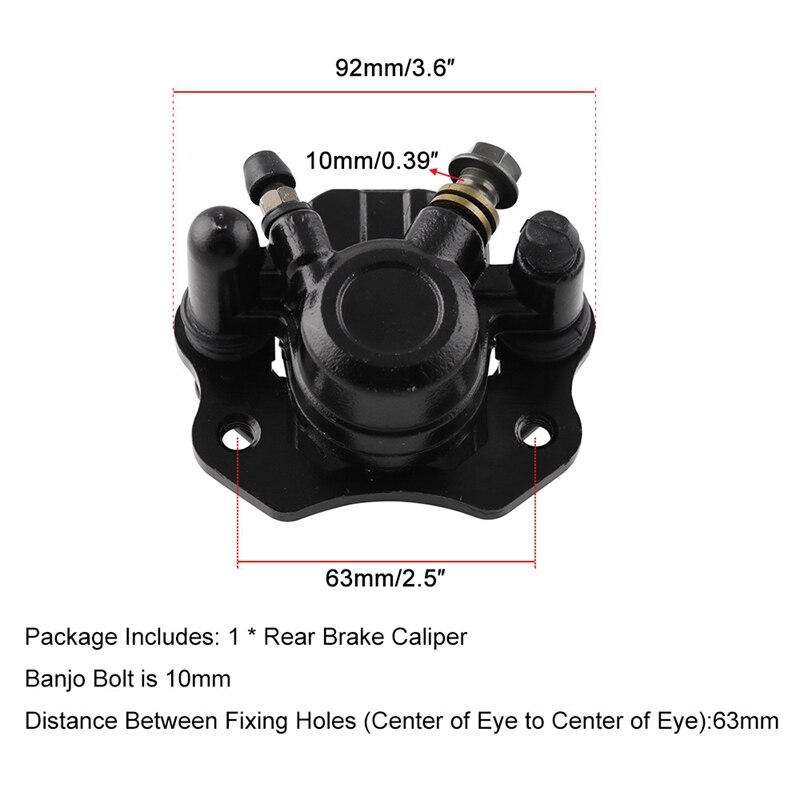 Étrier De Frein Moto 50cc à 125cc - Alliage Aluminium Forgé, Anodisé Noir, Amélioration Sensibilité Freinage