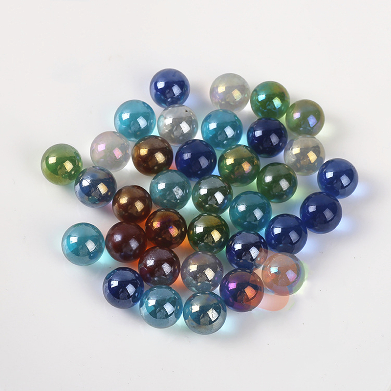 20PCS 16mm Glass Marbles Balls Clear Pinball Machine Charms Home Fish Tank Decoration Vase Aquarium Toys for Kids