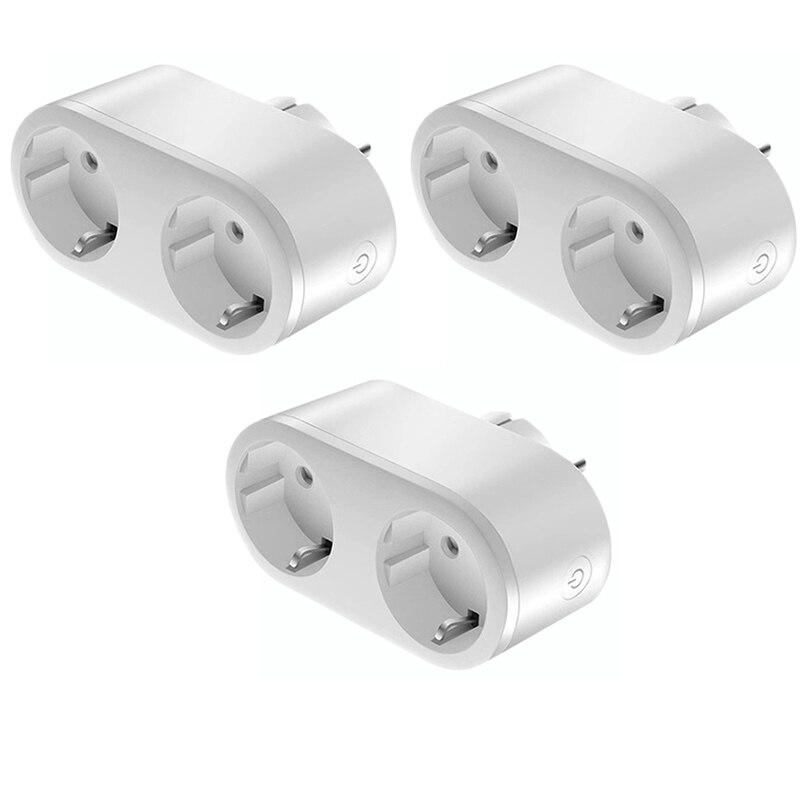 WiFi Smart Plug Outlet 2 in 1 Tuya Remote Control Electrical Socket Home Appliances Works with Alexa Google Home No Hub Required: 3 PCS