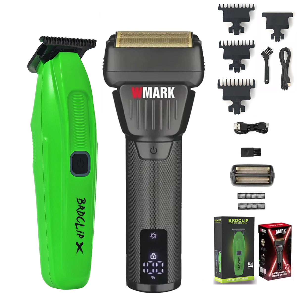 7500 RPM Professionele Tondeuse 0 Afstand DLC Blade Kapper Set 9000 RPM Scheerapparaat Haar Snijmachine Salon Elektrische tondeuse: Bruin
