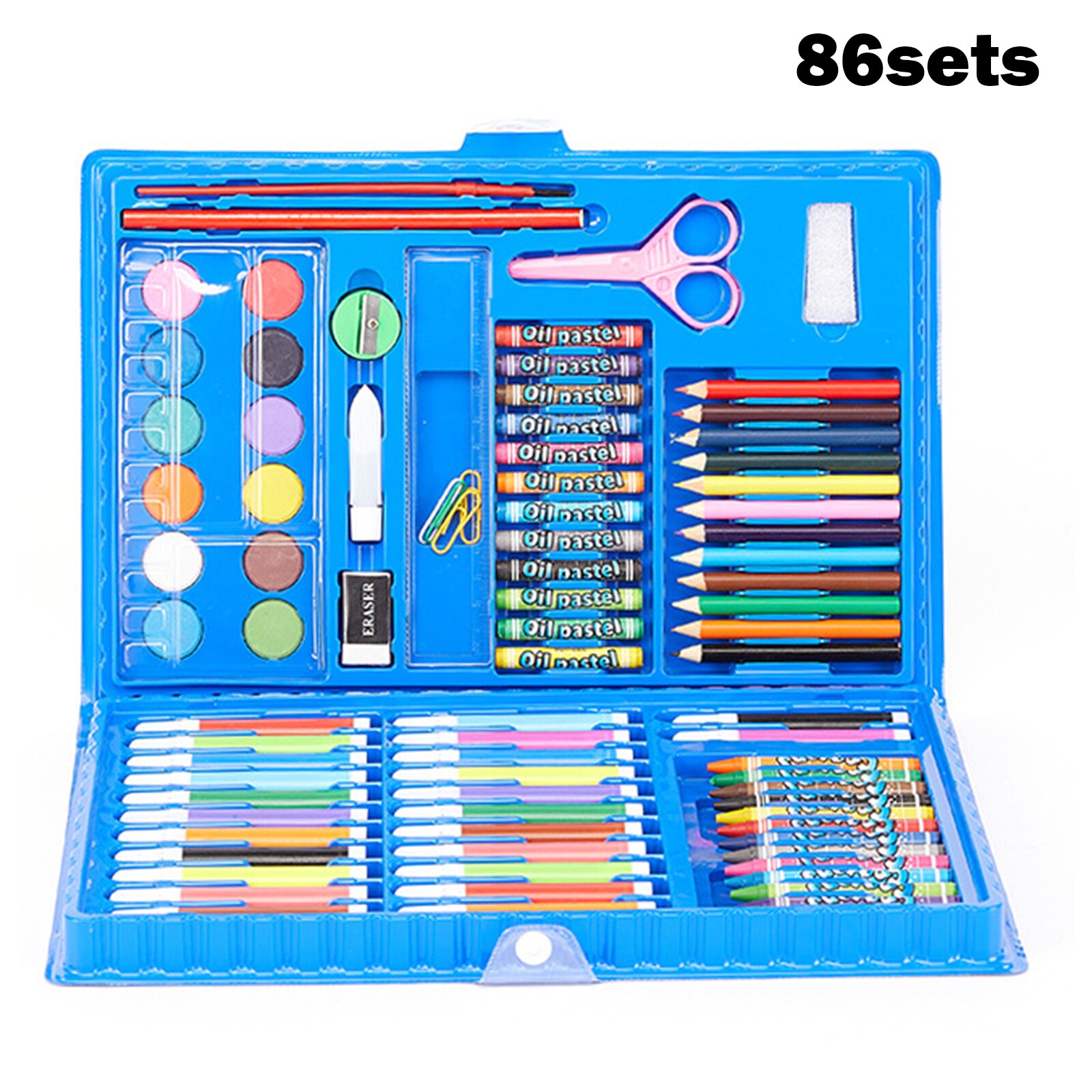 Newly 42/86pcs Count Non Toxics Crayons Set Easy to Hold Color Pen Safe for Children Kids Boy Girl