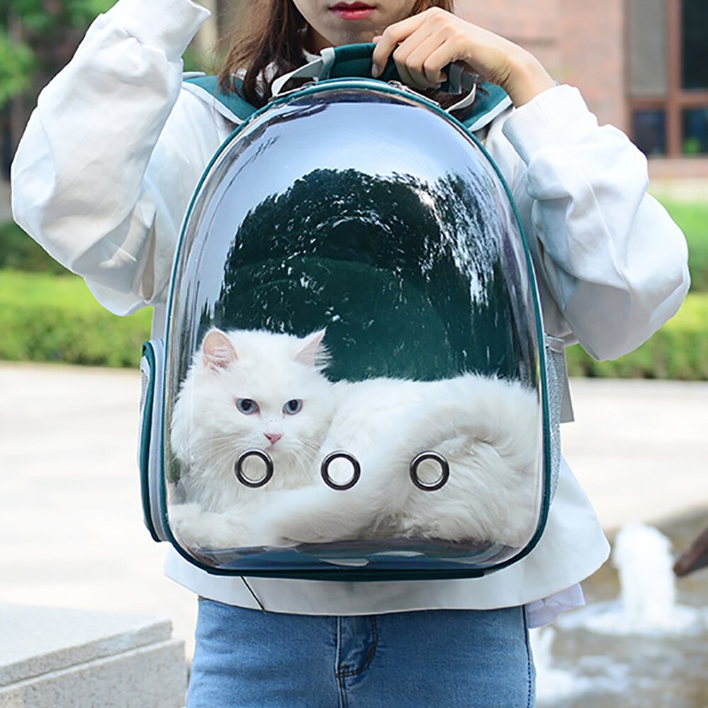 Portable Pet Carrier Bag Breathable Cat Bag Outdoor Travel Backpack for Cat and Dog Transparent Space Pet Backpack Bag for Cat