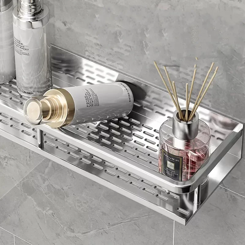Bathroom Shelf 30/40/50 cm Kitchen Wall Shelf Shower Holder Storage Rack Towel Bar Robe Bathroom Accessorie