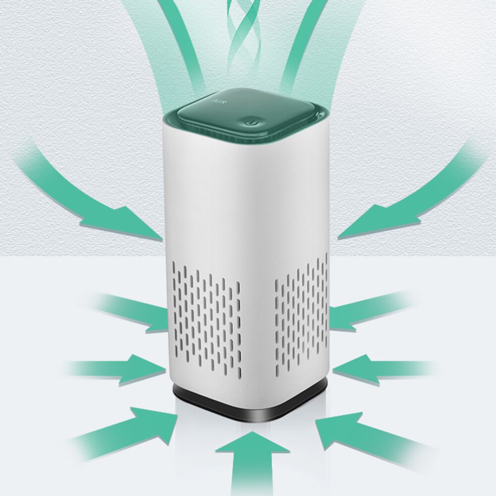 Car Air Purifier USB Charging Air Cleaner Formaldehyde Removal Device Black