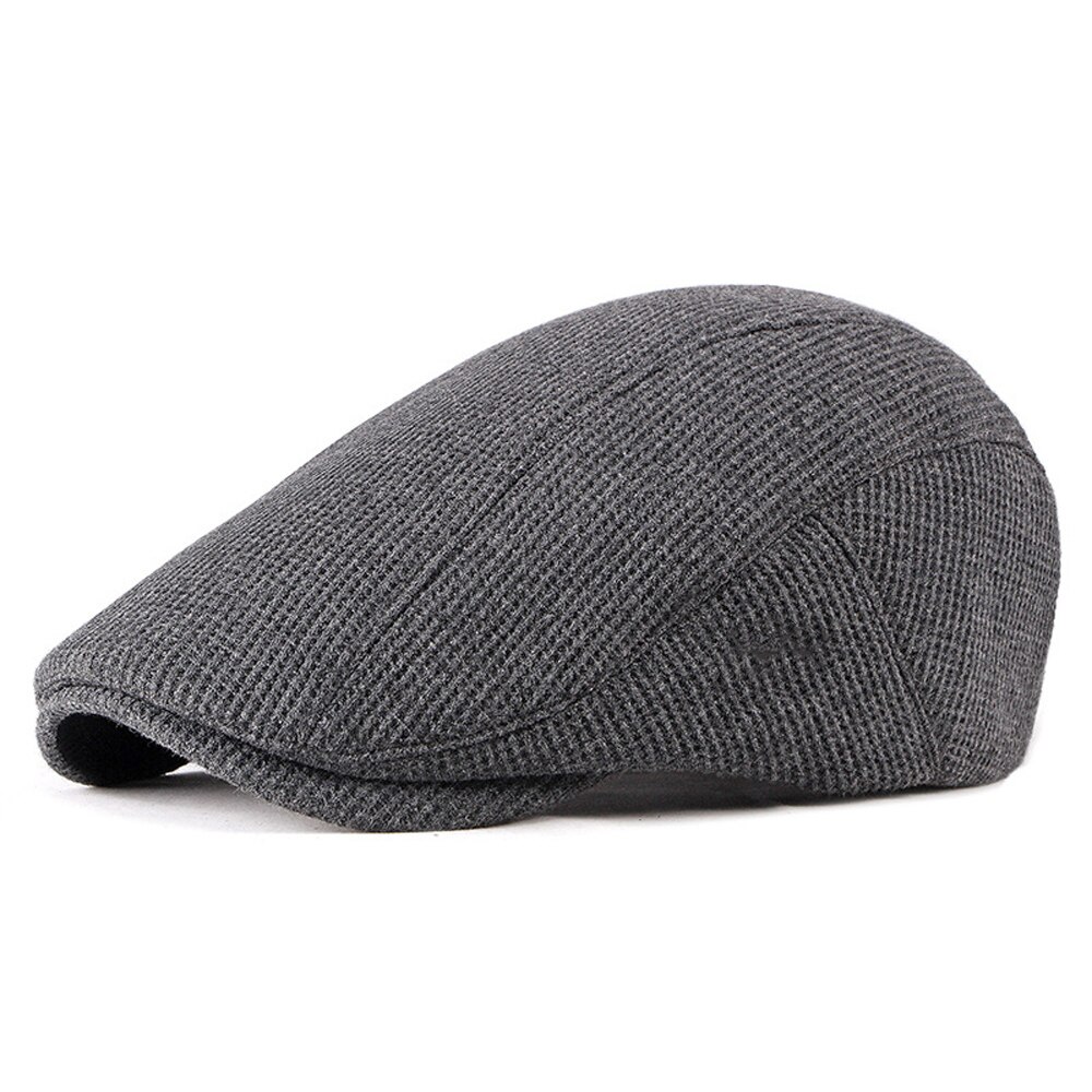 Men Peaked Painter Autumn Winter Retro Caps Street Newsboy Beret Hat Mens Cabbie Hats 3+M6033#: Grey