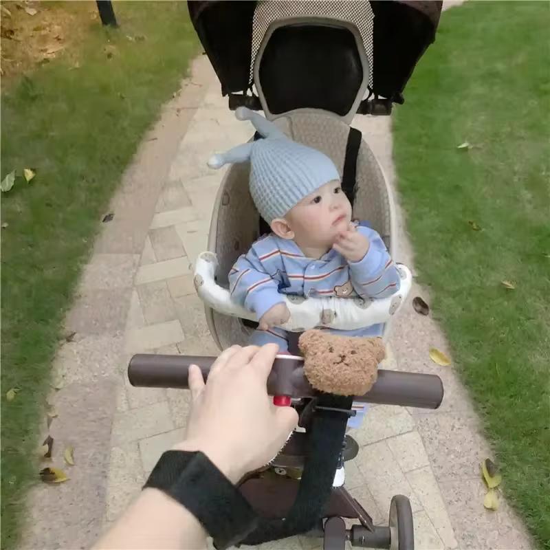 Kinderwagen Touw Kinderwagen Stuur Polsband Antislipriem Veiligheid Buiten Helling Veiligheidsbescherming Dubbele verzekeringsriemen