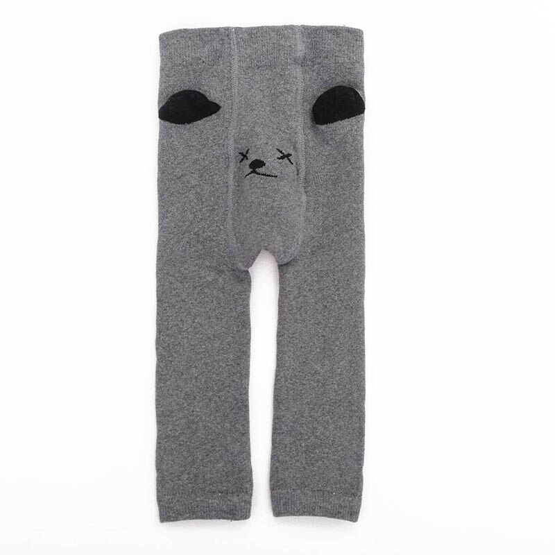 Automne hiver tricoté bébé collants dessin animé mignon enfants collants épaissir infantile garçons filles collants pantalons: 6-12 Months gray