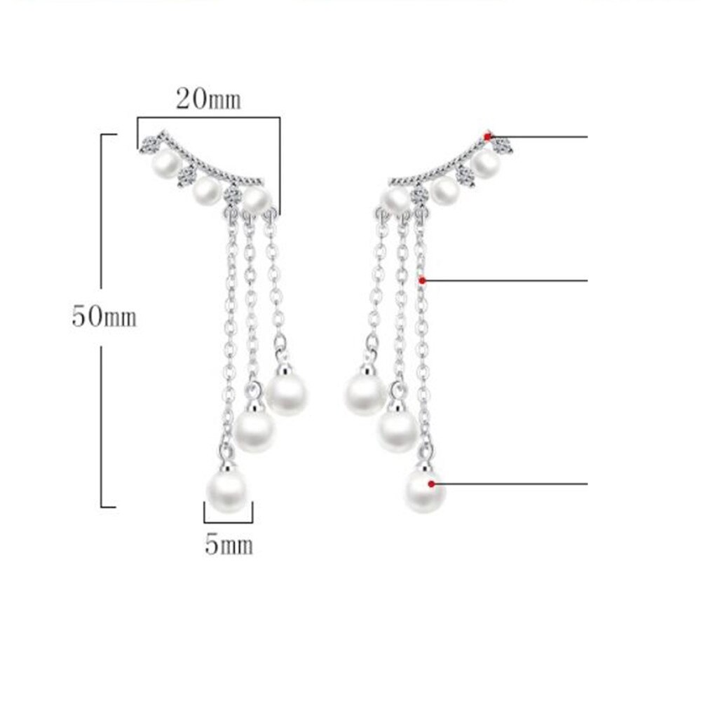 NEHZY 925 sterling silver Jewelry Woman Retro Hollow Long Tassel Cubic Zirconia Earrings