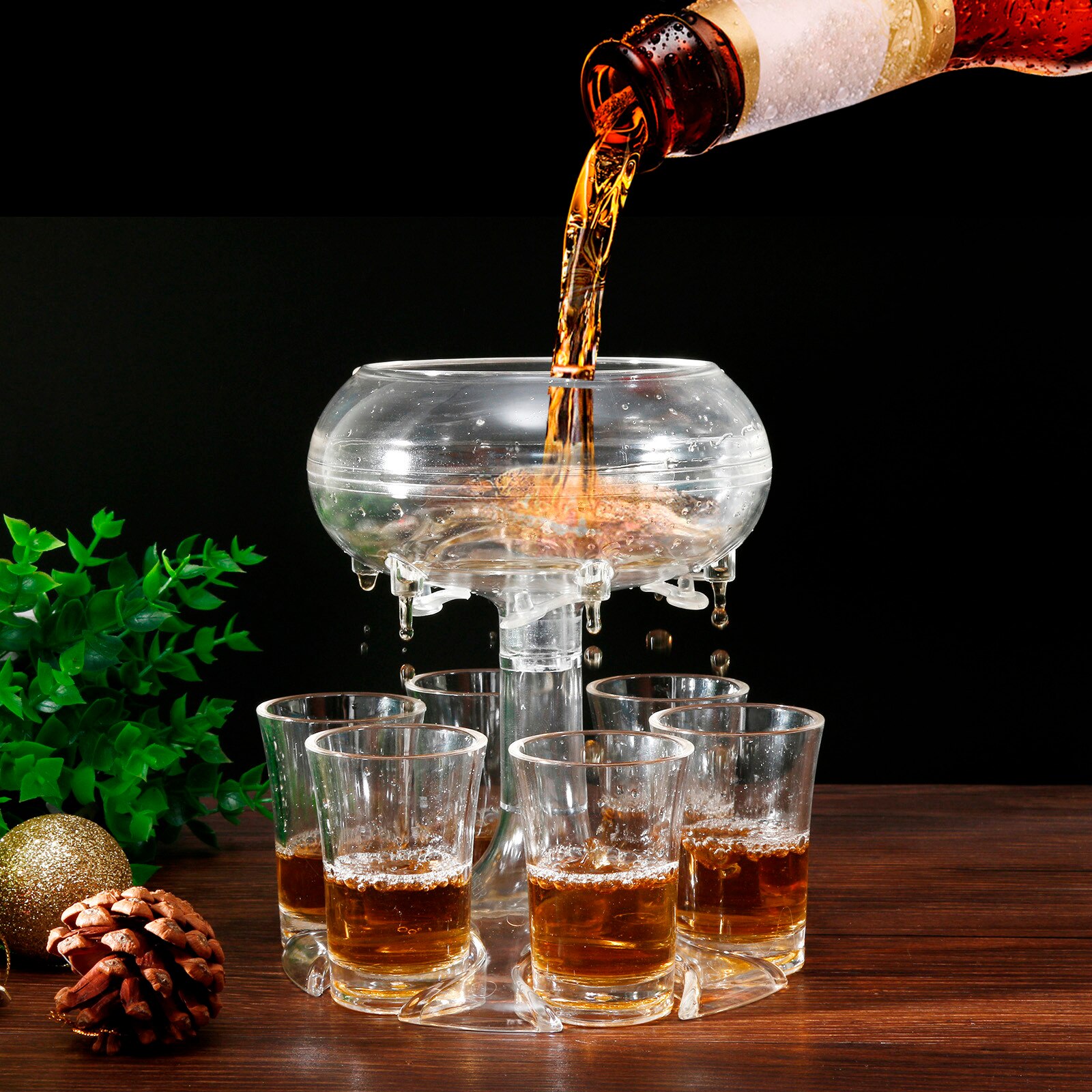 6 Borrelglas Dispenser Wijn Whisky Bier Dispenser Rack Bar Accessoires Caddy Liquor Dispenser Party Games Drinken Gereedschap # T2G