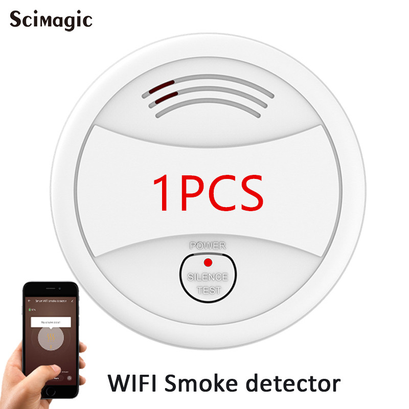 Wireless Home Smoke Detector 80db Fire Protection Firefighter Sensors Store House Security Alarm System: 1PCS