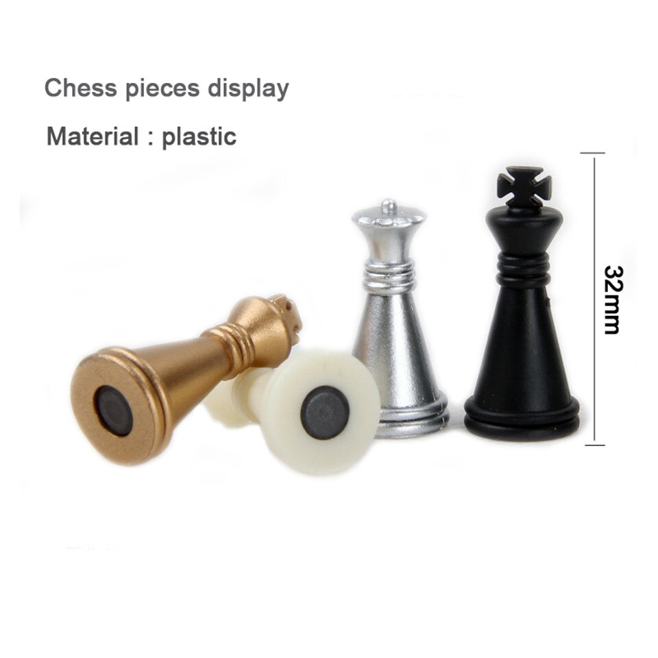 BSTFAMLY Plastic Chess Set Portable Game of Intern... – Grandado