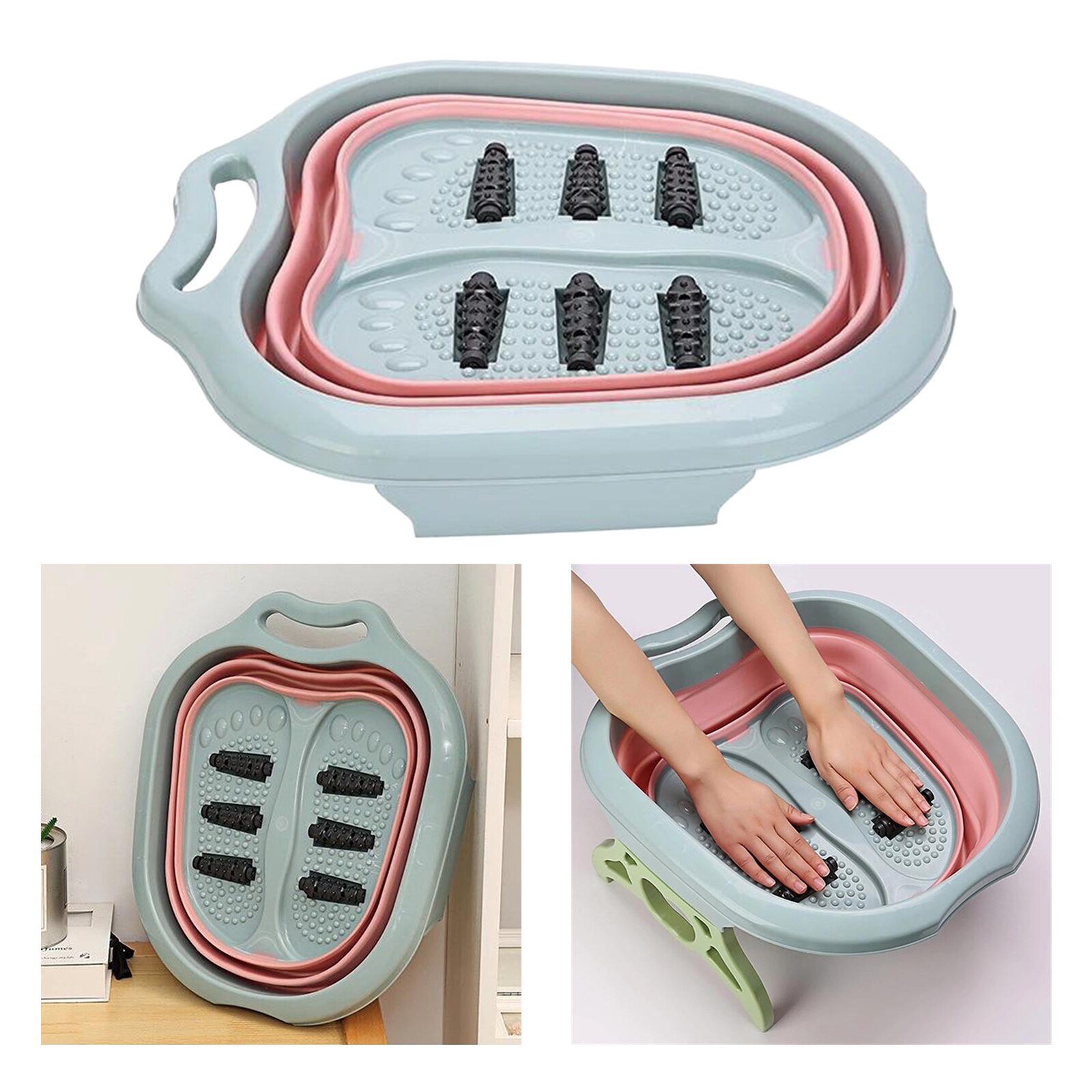 Pie de plástico plegable bañera cubo Bol pie Spa pedicura
