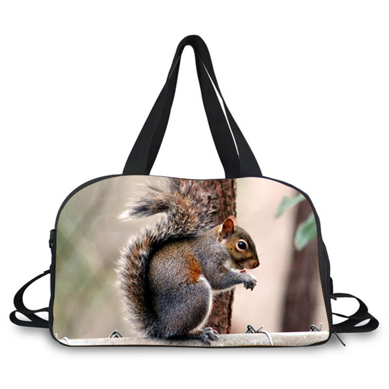 Scoiattolo Animali Modello di Stampa New Fashion Signore di Grande Capacità Sacchetto Dei Bagagli di Stampa Borsa Da Viaggio Sacchetto Dei Bagagli di Viaggio del Sacchetto Casuale