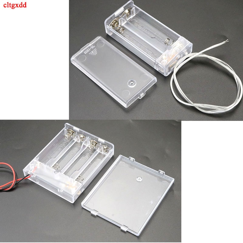 Cltgxdd 1 Pcs 2X 4X Aa Batterij Houder Box Case Met Switch 2A Batterij Houder Box Case Met Switch transparante