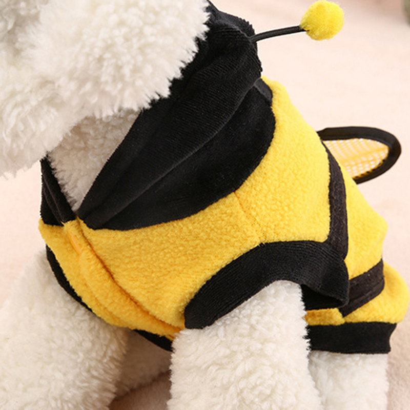 Pet Capuchon Kleding Leuke Fancy Puppy Kleding Kostuum Kat Jas Outfit Bee Stijl Professionele Home Huisdieren Doek