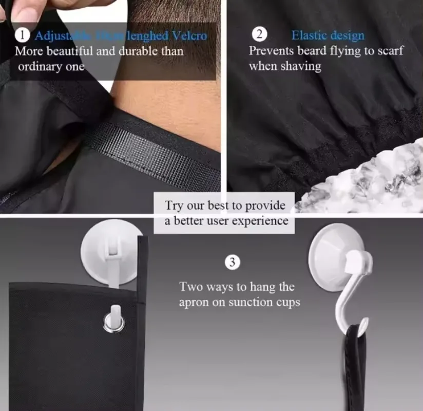 Scheerdoek voor mannen, opbergruimte voor haarknipsels, waterdichte doek met bloemenprint, huishoudelijke schoonmaakartikelen, badkameraccessoires, opbergplanken voor de baard van mannen