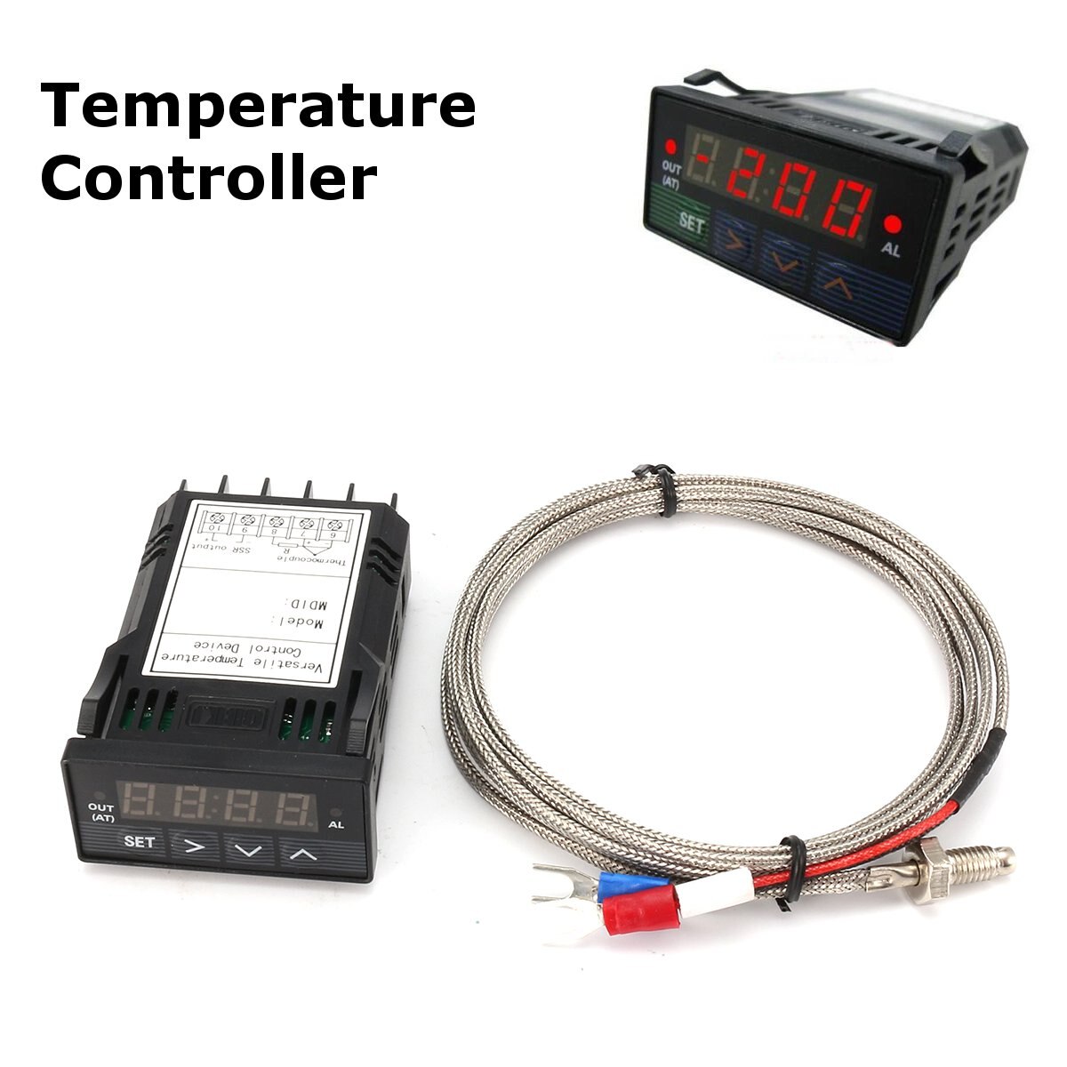 Dual Digital Display Pid Temperature Controller Furnace Kiln with Thermocouple