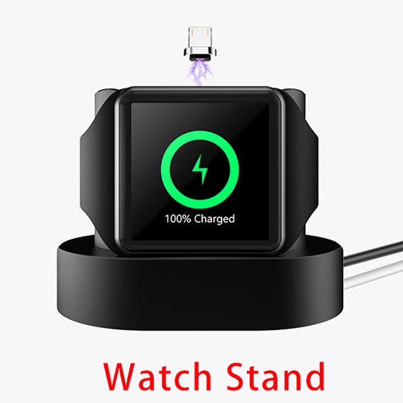 Horloge Charger Stand Voor Apple Horloge 38 Mm 42 Mm 40 Mm 44 Mm Telefoon Stand Houder 3 In 1 voor Iwatches Serie 1 2 3 4 5 Dock Charger