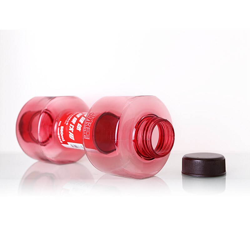 Dumbbells Plastic Grote grote Capaciteit Gym Sport Water Outdoor Fitness Fiets Camping Fietsen Fles Fitness Voor Mannen: 550ml Red