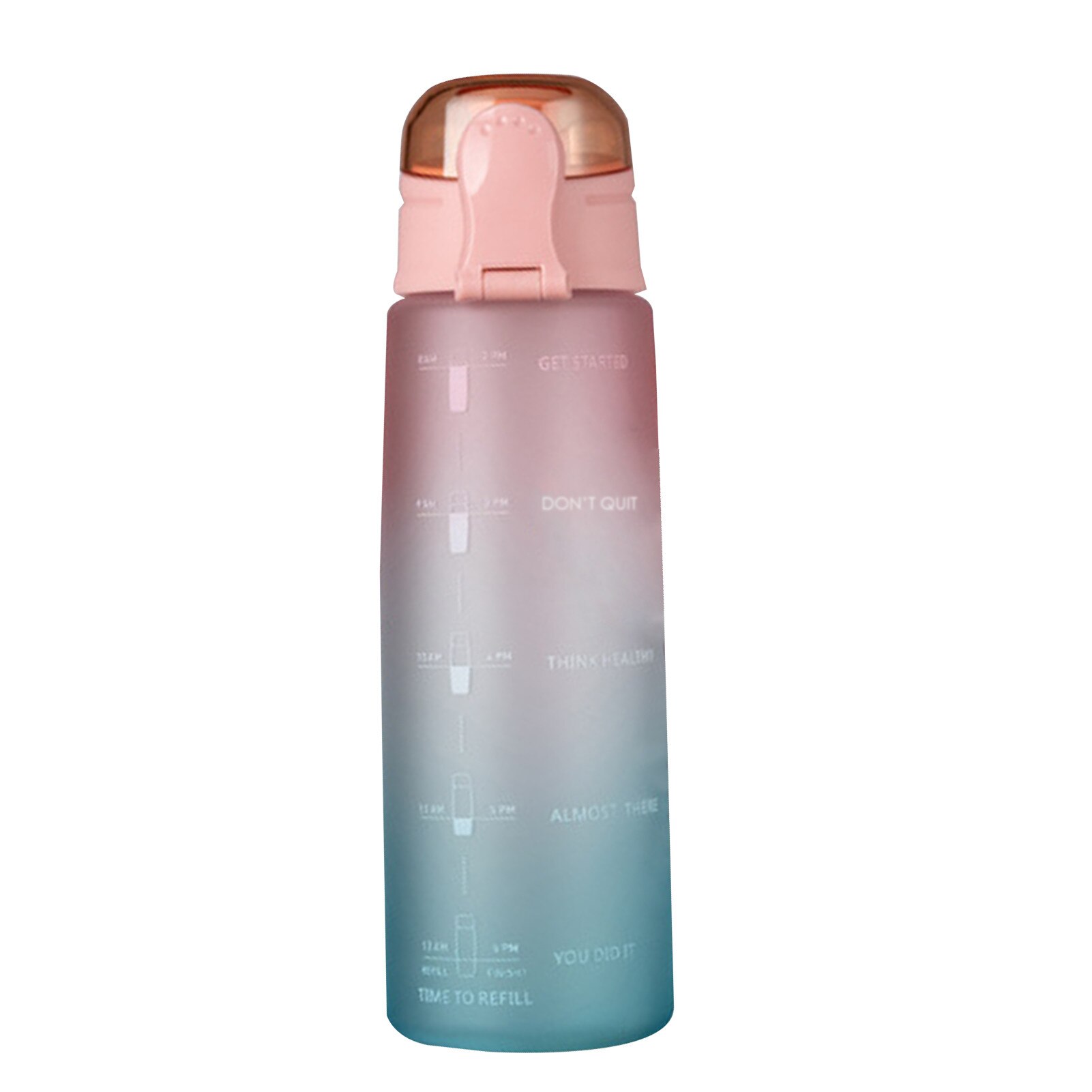 Sport Bottle Innovative Motivational 32OZ Space Cup Portable 1L water bottle with The spring-loaded dust cap for Cycling sports: F