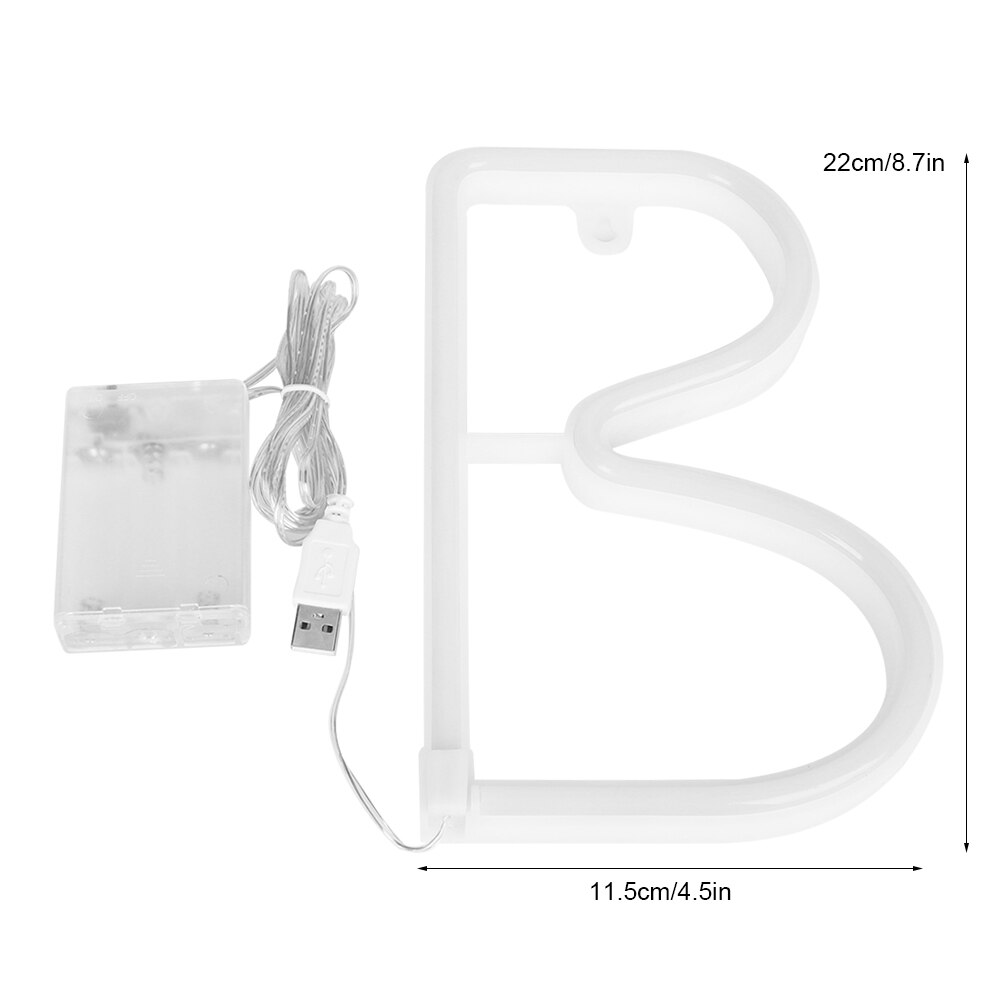 LED Letter Light Unique English B Shape Decorative Wall Light For Wedding Party Home Decoration